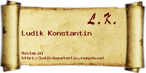 Ludik Konstantin névjegykártya